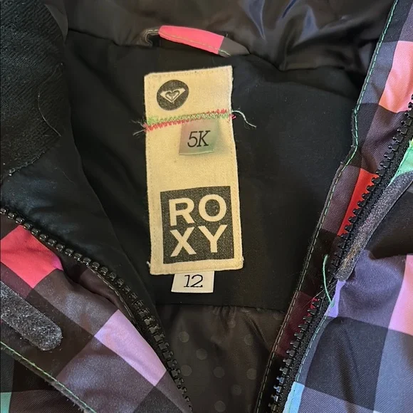 Roxy Kids Multicolor Checkered Jacket - Picture 2 of 3